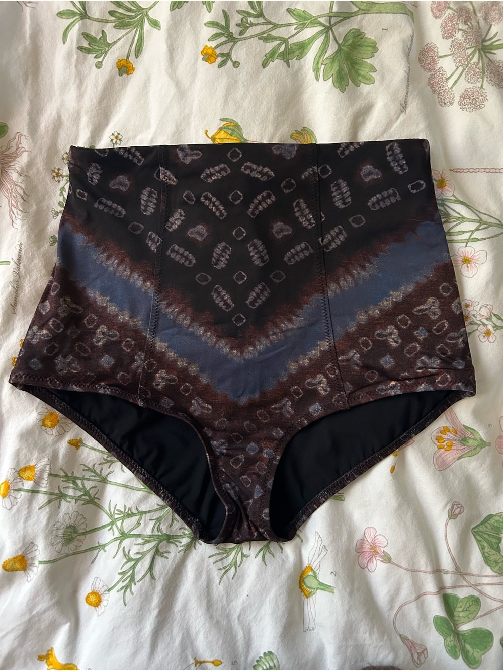 Ulla Johnson Zahara High Waist Bikini Bottoms Ikat Tie Dye RARE